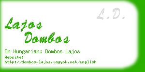 lajos dombos business card